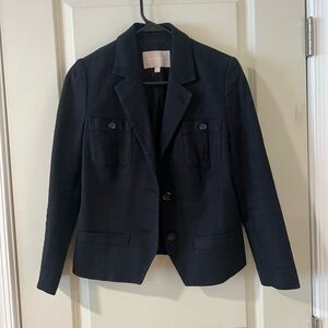 Banana Republic Black Linen Blend Blazer